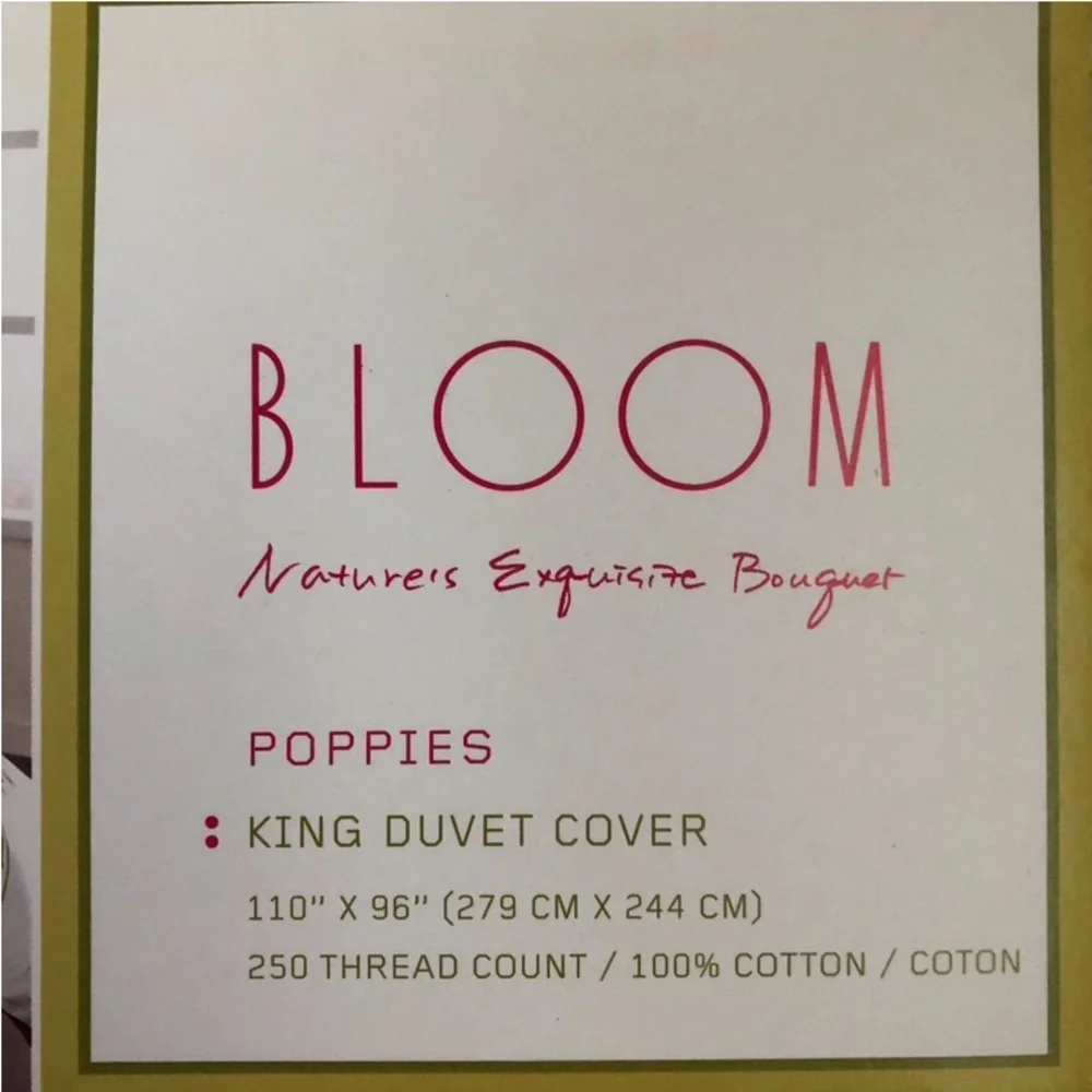Bloom Red Poppies King Duvet Cover